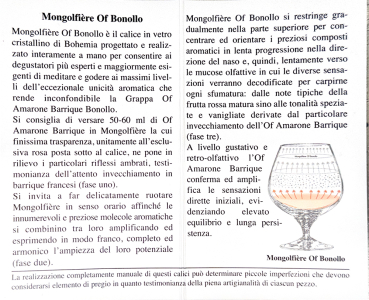 Grappa Glas „Mongolfière“ Bonollo of